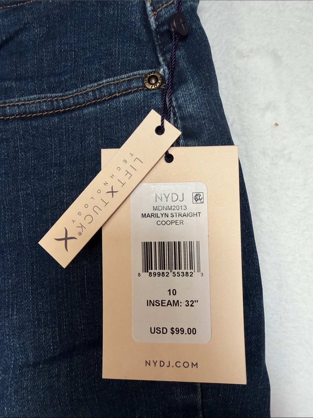NYDJ Cooper Straight-Leg Jeans in Dark Blue